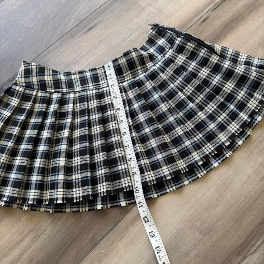 Y2K Micro Mini Plaid Skirt Sz M Prep Punk Coquette School Core Grunge Alt - Picture 3 of 4
